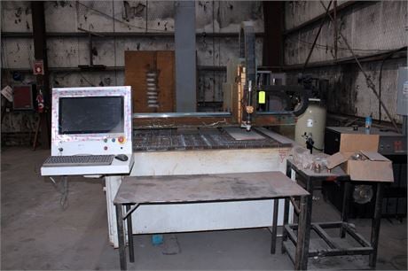 AKS #T0510, CNC plasma cutter, 5' x 10' table, 200 amp, Hypertherm MaxPro 200, replaceable slotted table, air - Image 1