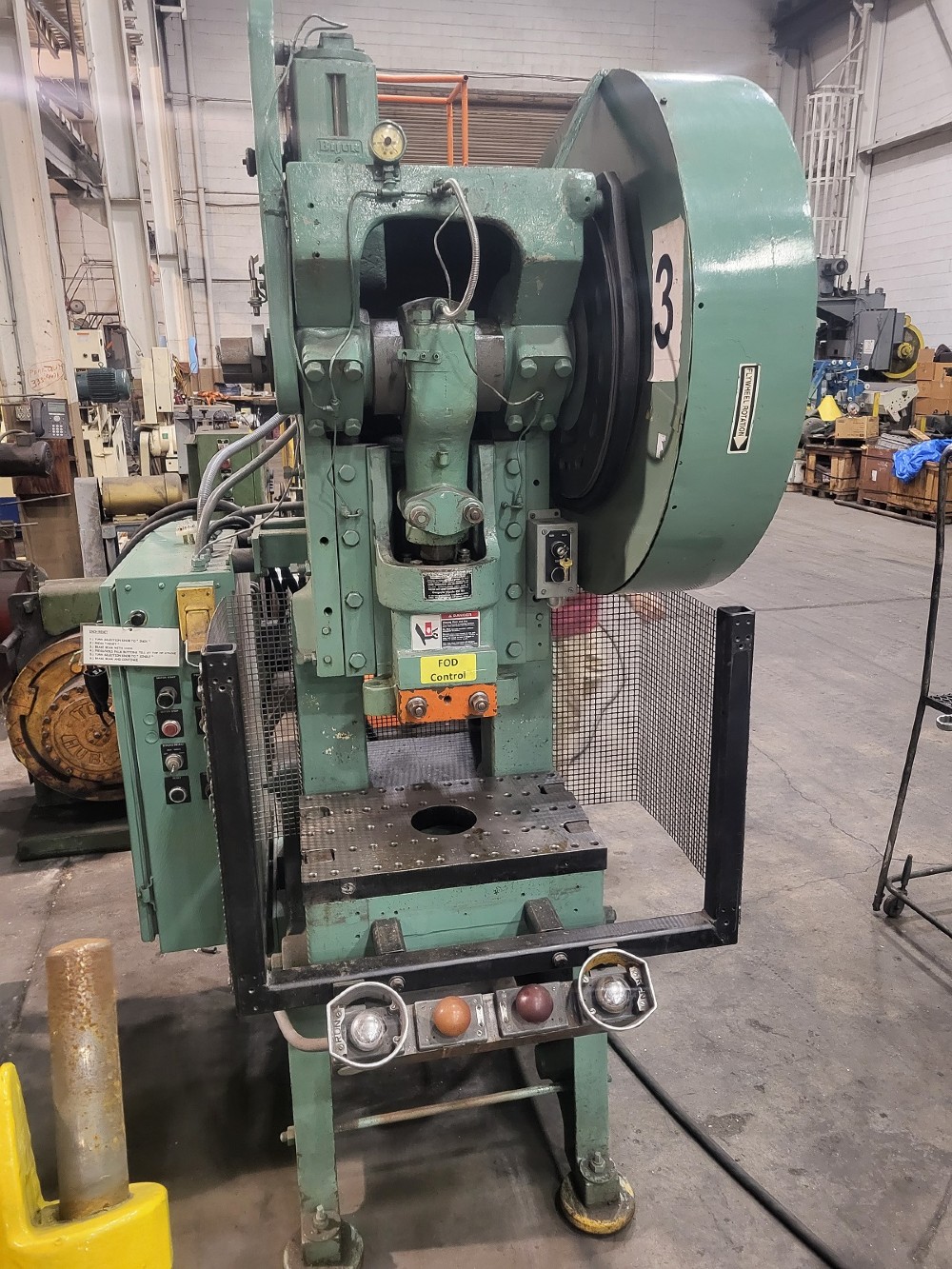 32 Ton, Minster #4, OBI Punch Press, Air Clutch and Brake, 3" stroke - Image 2