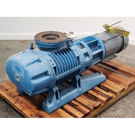 1200 cfm, Leybold-Heraeus #WA-2000, PD vacuum booster pump, 10 HP, 3455 RPM, 6" ANSI 150 connections - Image 2
