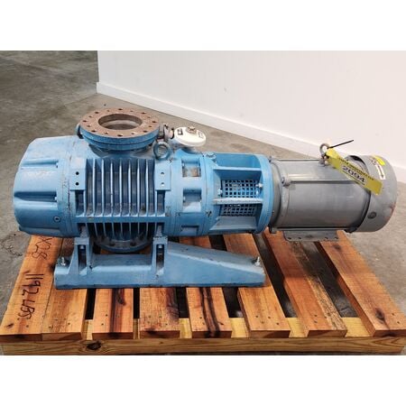 1200 cfm, Leybold-Heraeus #WA-2000, PD vacuum booster pump, 10 HP, 3455 RPM, 6" ANSI 150 connections - Image 3