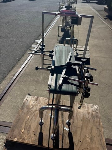 5-3/4" wide x 21" & 25" long, Stainless Steel Belt Conveyors, flat rubber belts, independent stainless - Image 2
