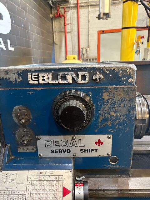 15-1/2" LeBlond #REGAL-SERVO-SHIFT, engine lathe, 9-1/2" swing over cross slide, 12 speeds, 45-1800 RPM, L-1 - Image 6