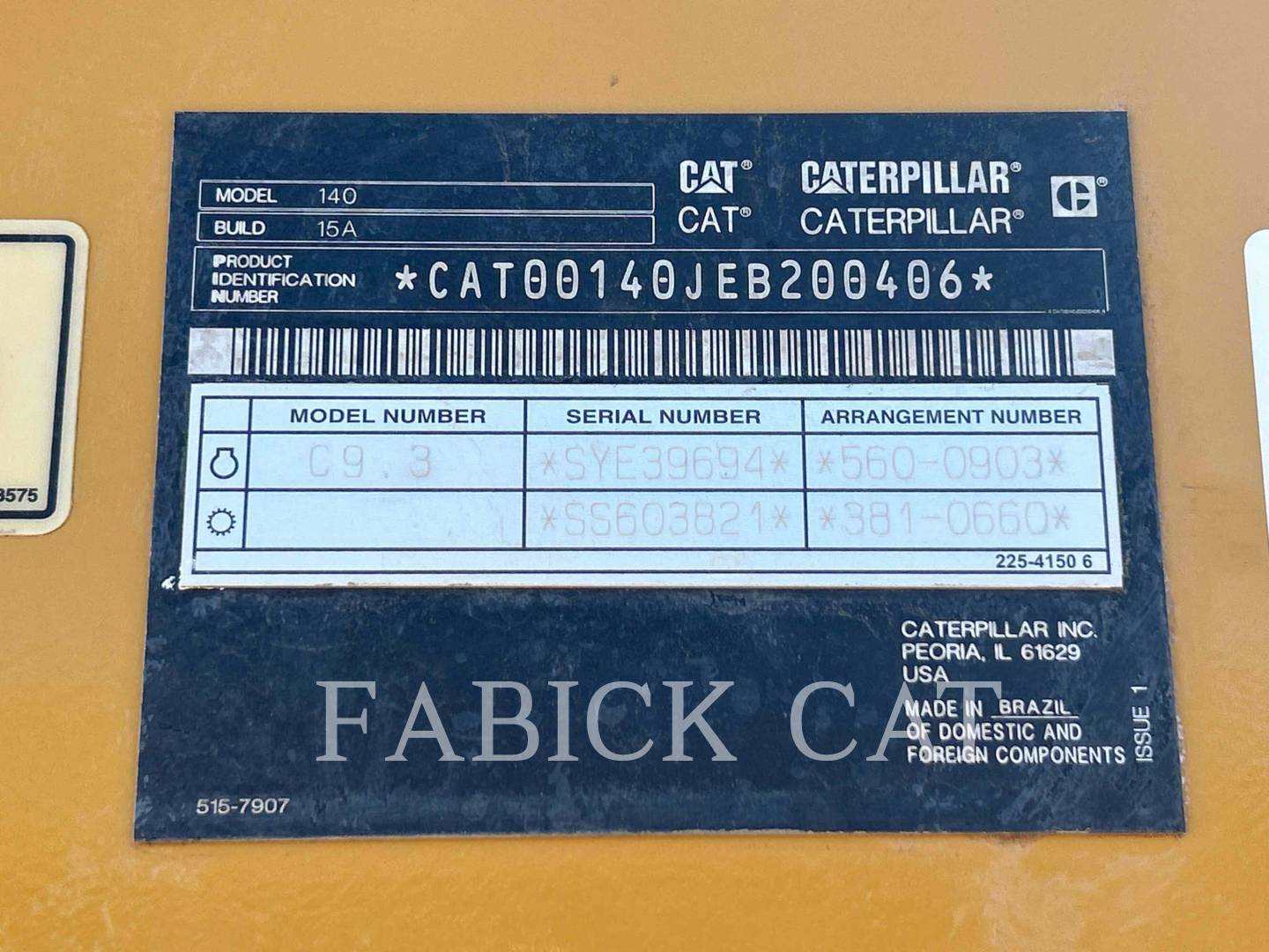 Caterpillar 140-15, Motor Grader, 5039 hours, S/N: EB200406, 2021 - Image 6