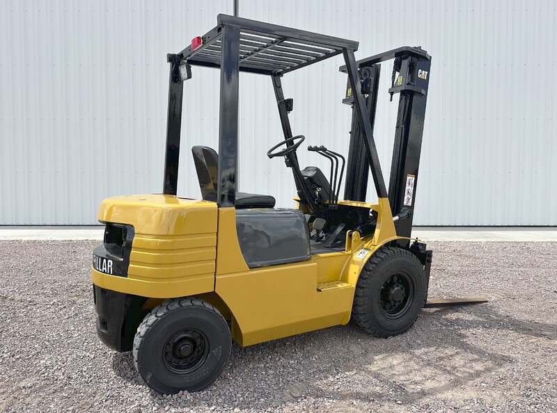 4000 lb. Caterpillar #DP20, forklift, 130" lift height, Mitsubishi engine, pneumatic tires, 2-stage mast, 1998 - Image 5