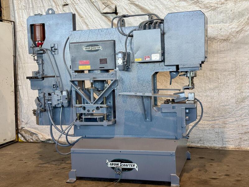 6" x 6" x 1/2" Iron Crafter #95/95, hydraulic ironworker, 95 ton, 1-1/8" x 10" flat bar, 4" x 4" x 1/2" - Image 1