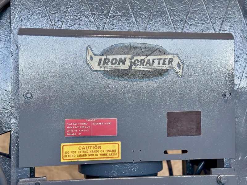 6" x 6" x 1/2" Iron Crafter #95/95, hydraulic ironworker, 95 ton, 1-1/8" x 10" flat bar, 4" x 4" x 1/2" - Image 4
