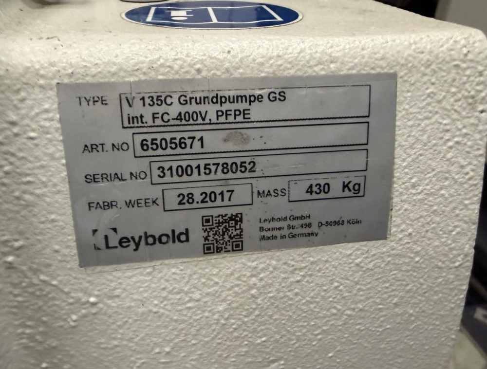 2017 Leybold Vacuum Pump Package V 135C Grundpumpe V 135B - Image 3