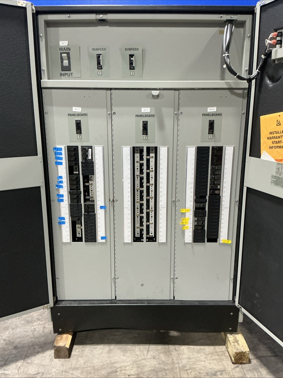 225 KVA Liebert #PPA225C, PDU, 278 Amps, 480 x 208/120 Volts, 3PH, 3 panels, 2 subfeeds - Image 4