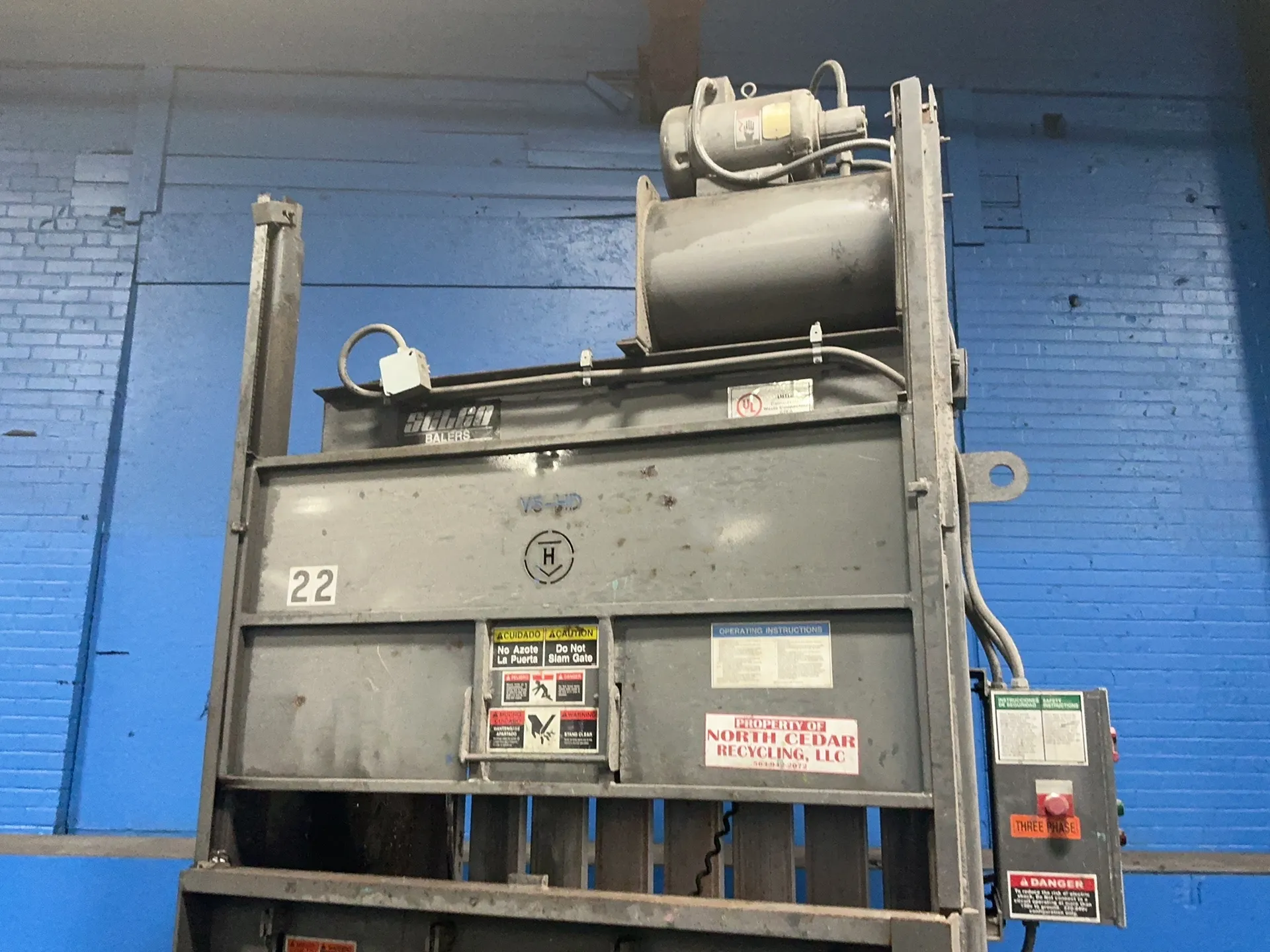 60" x 30" x 80" Selco #V5-HD, baler, 10 HP, 208/230/460 V., 3 Ph., 60 Hz. - Image 4