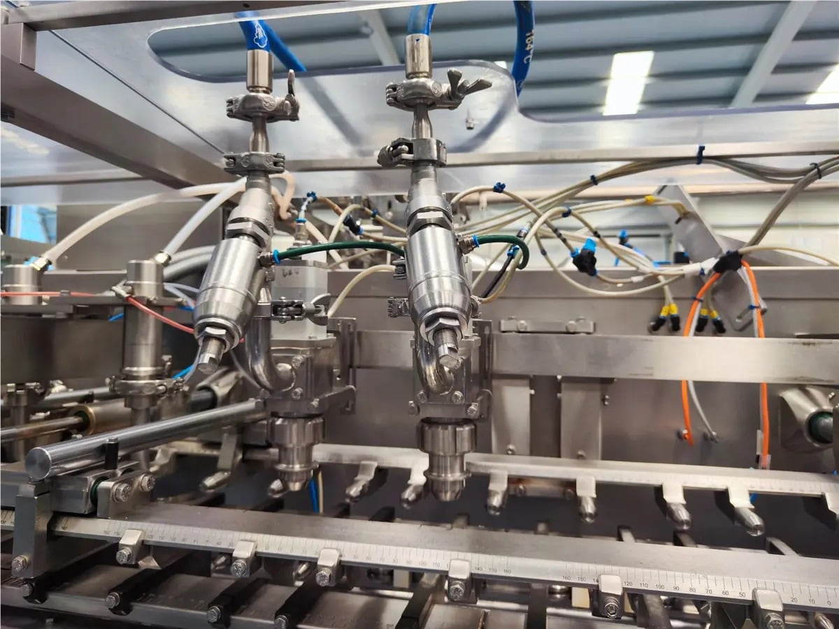Mespack #H-320-SCD, pre-made pouch filler & sealer, 100 pouches/minute, 3 filling stations, 1 kg max. fill - Image 5