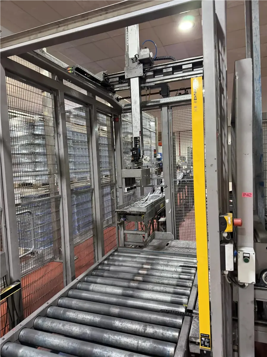 Palsys #P-40, case palletizer, w/ 3 roller conveyors & chain transfer, 230/400 V. - Image 3
