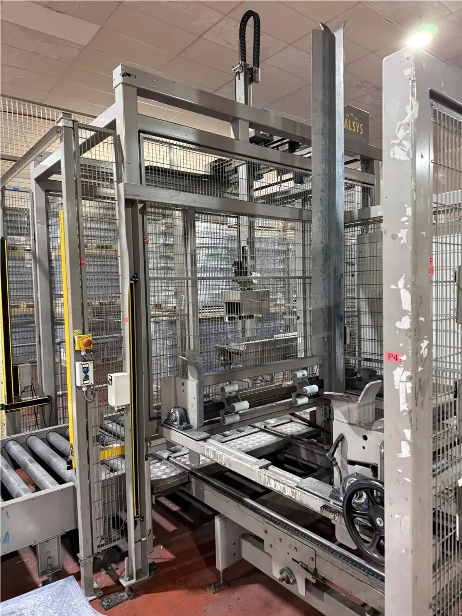 Palsys #P-40, case palletizer, w/ 3 roller conveyors & chain transfer, 230/400 V. - Image 4