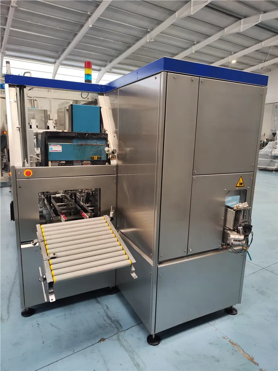 Tetra Pak #TCP-70, Tetra Cardboard Packer wrap-around case packer for bricks, 120 units/minute, Nordson gluer - Image 9