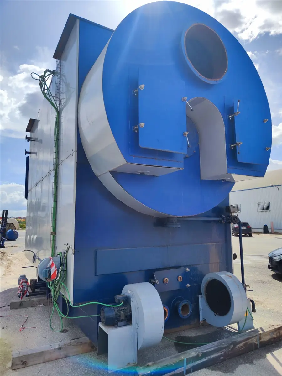 320 HP Sincal, biomass steam boiler, 11023 lbs/hr steam (5000 kg/h), pellet burner, w/ vertical water pump - Image 2