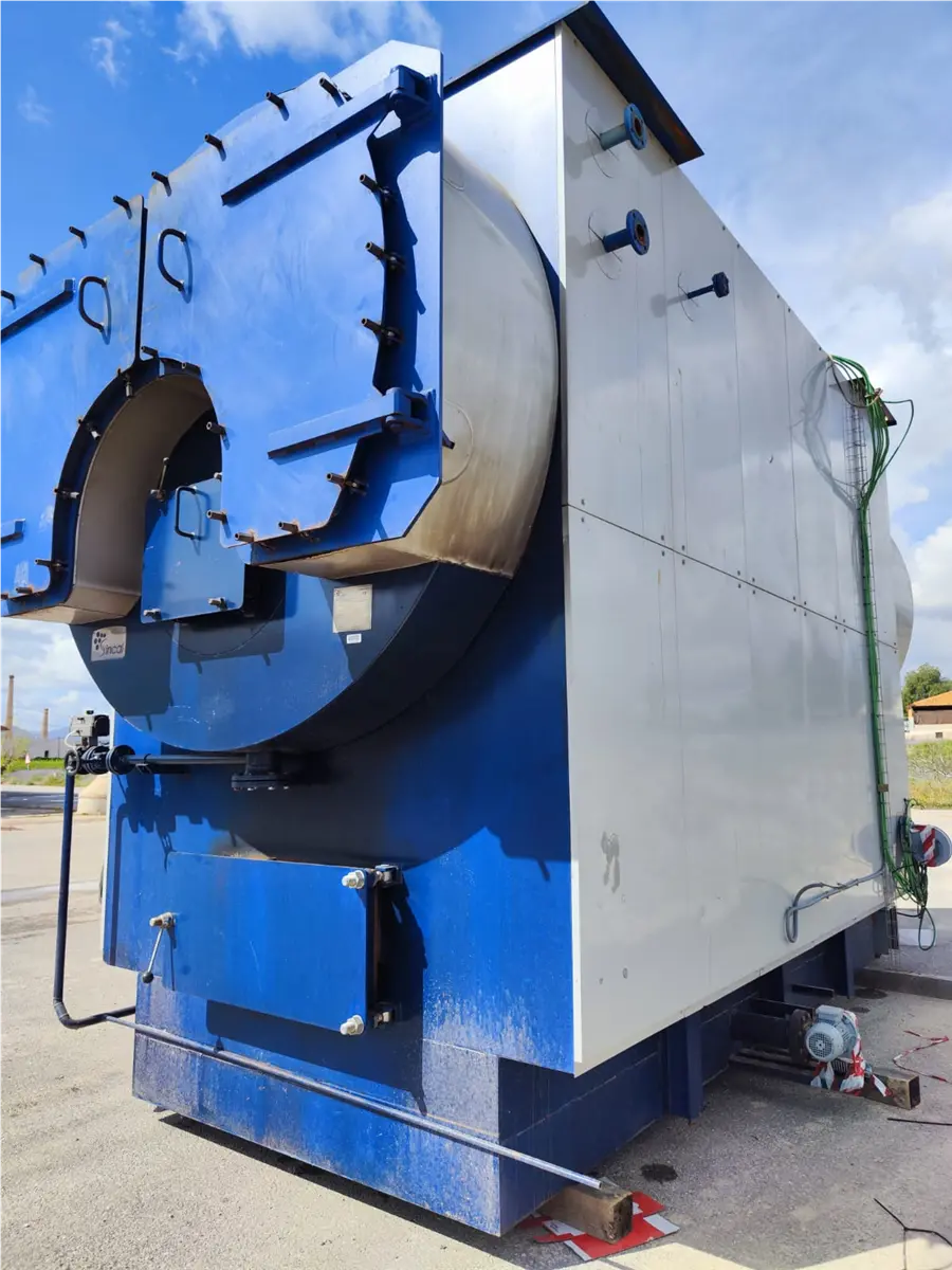 320 HP Sincal, biomass steam boiler, 11023 lbs/hr steam (5000 kg/h), pellet burner, w/ vertical water pump - Image 3