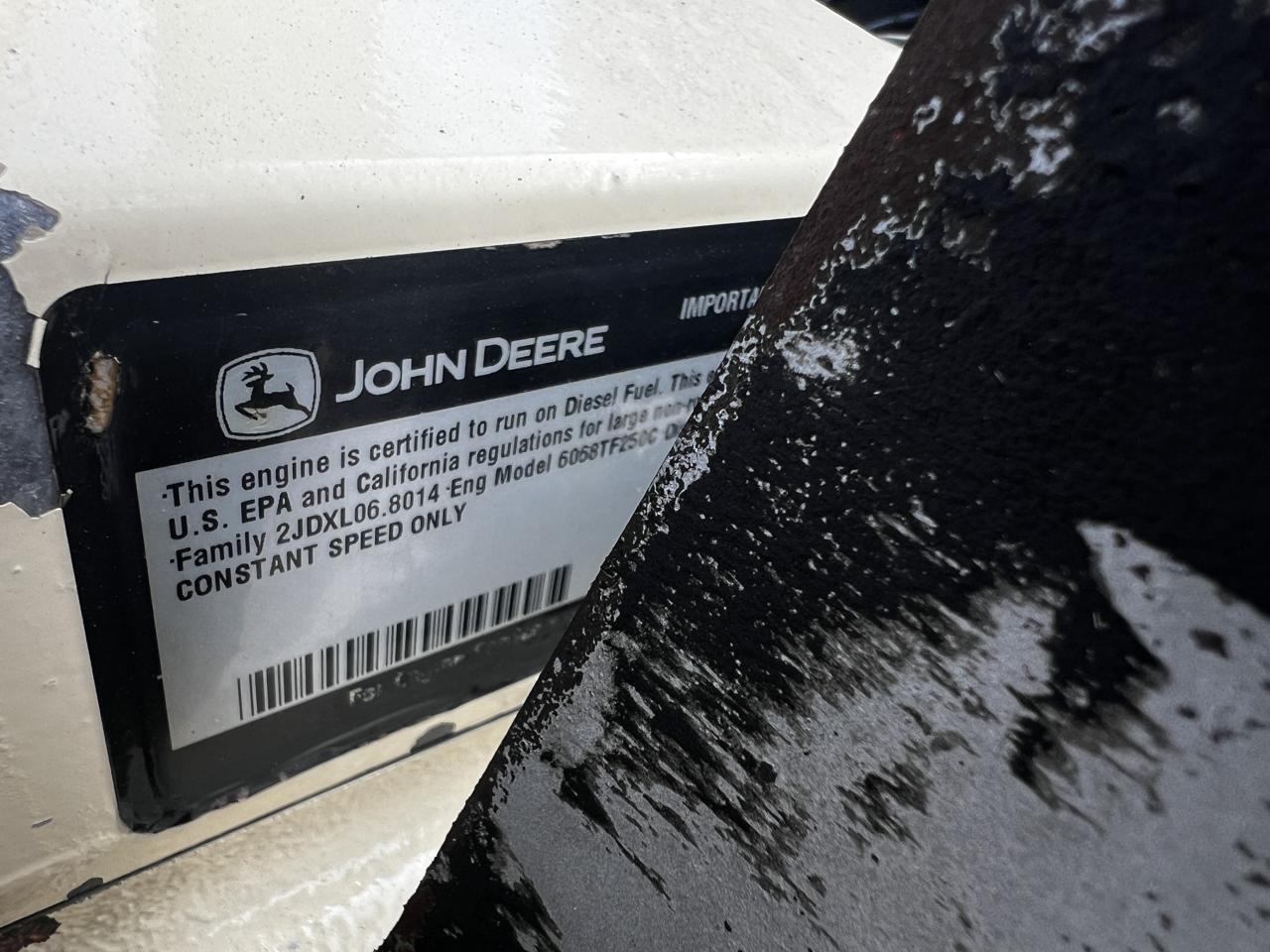 170 HP John Deere #6068TF250, Mechanical Diesel Engine, 6.8 liter, takeout of generator, 11-1/2" flywheel - Image 9