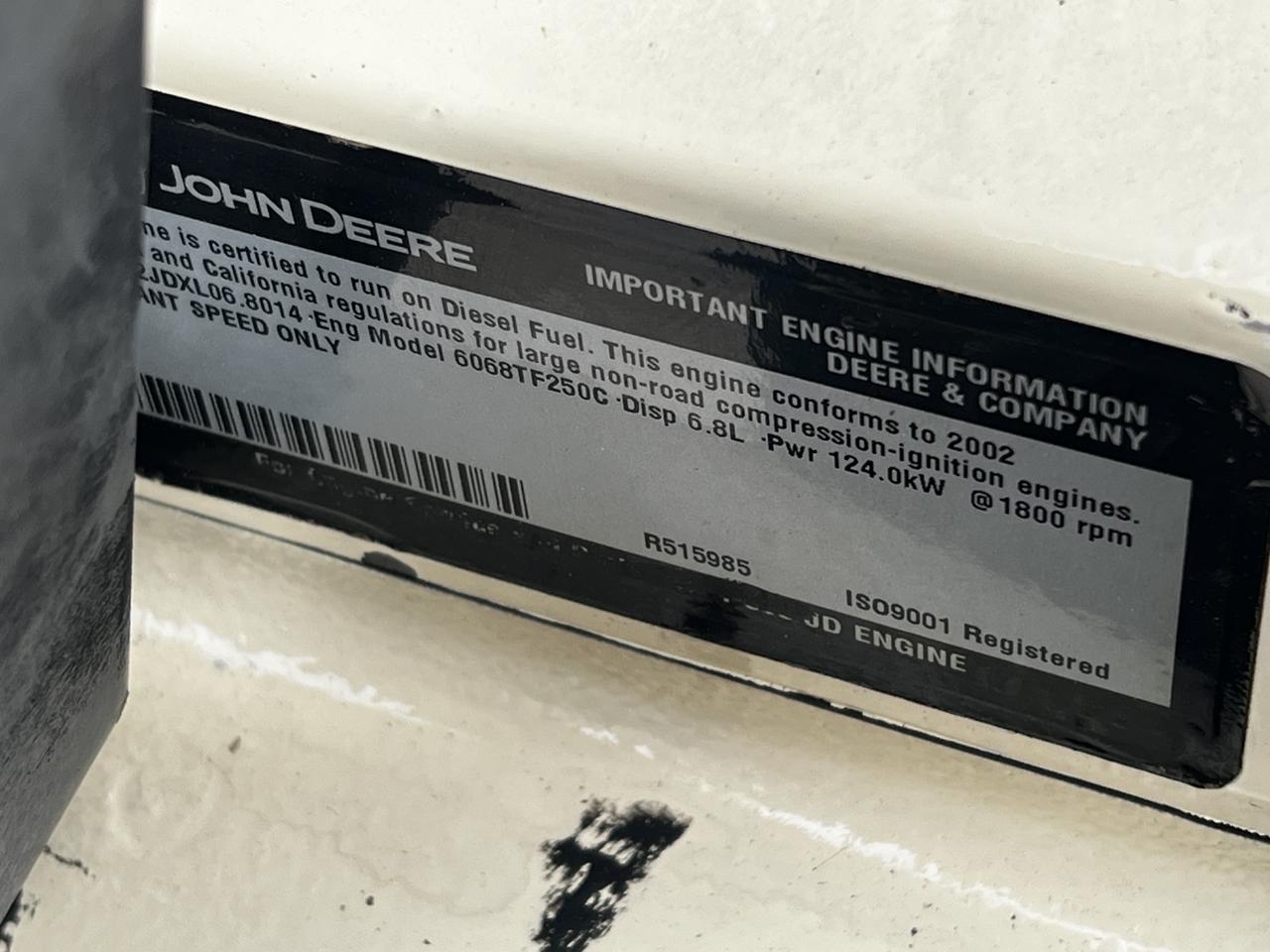 170 HP John Deere #6068TF250, Mechanical Diesel Engine, 6.8 liter, takeout of generator, 11-1/2" flywheel - Image 10