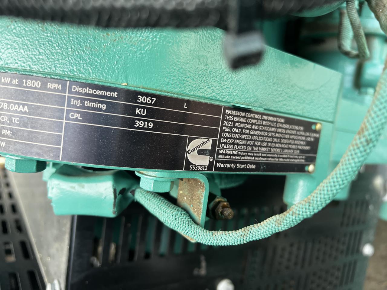 1500 KW Cummins/Onan #DQGAS-2160002, Diesel Generator Set, 277/480 Volts, 1800 RPM Cummins QSK50 engine - Image 8